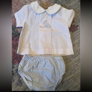 0-3mo Bailey Boys Embroidered Easter Outfit